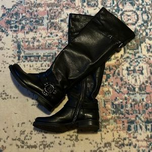 Frye black riding boots slightly worn